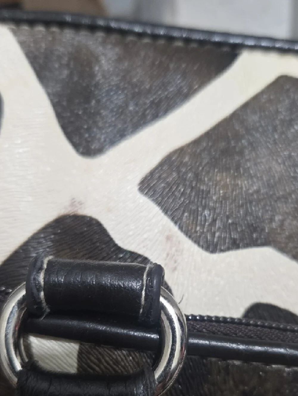 Bueno Brown & Cream Giraffe-Print Laptop Bag